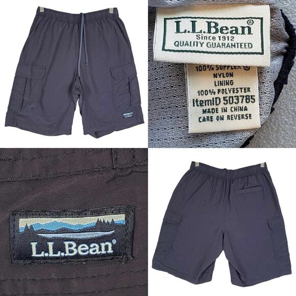L.L. Bean Other - LL Bean Cargo Shorts Men's Size Small Lined Drawstring Pull On Athletic Blue